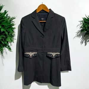 Morrissey Blazer Women’s Size 2 Black Gothic Steampunk Whimsy Jacket